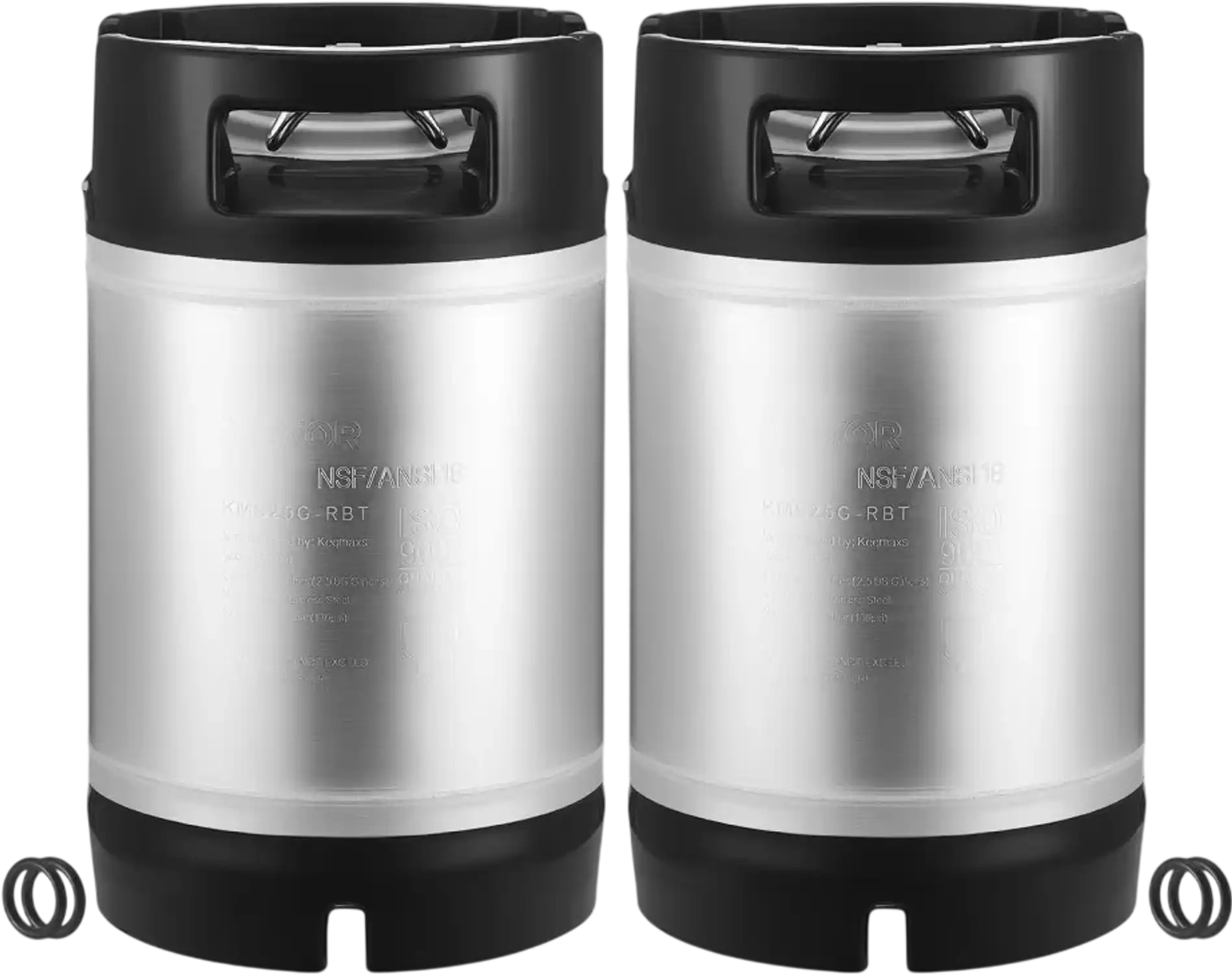 Vevor Ball Lock Keg 2.5 Gallon Corny Keg 2-Pc Set New