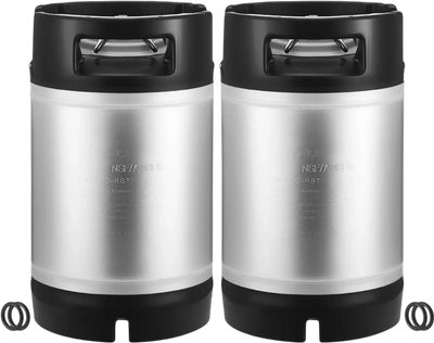 Vevor Ball Lock Keg 2.5 Gallon Corny Keg 2-Pc Set New