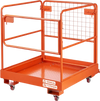 VEVOR Forklift Safety Cage, 36.6 x 36.6 Inch, Forklift Man Basket with 4 Wheels, 1200 lbs Capacity, Heavy Duty Work Platform, Collapsible Lift Basket Safety Set, for Most Aerial Jobs Lifting Loader