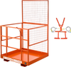 VEVOR Forklift Safety Cage, 48.2 x 45.2 Inch, Heavy Duty Forklift Man Basket, 1400 lbs Capacity Collapsible Work Platform Lift Basket with Safety Harness & Lock, for Most Aerial Jobs Lifting Loader