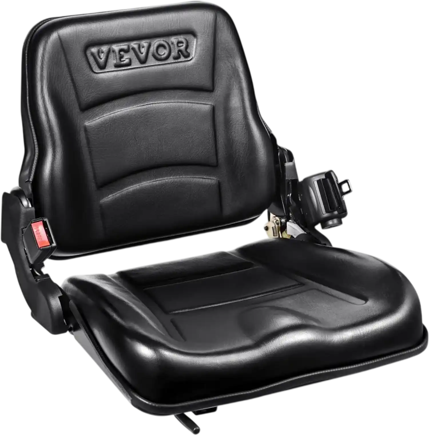 Vevor Forklift Seat Universal Fold-Down Tractor Seat with Adjustable Back and Seatbelt New