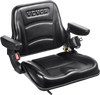 VEVOR Universal Forklift Seat, Fold Down Tractor Seat with Adjustable Angle Back, Micro Switch, Seatbelt and Armrests, 6.3-13.4 inch Slot Tractor Seat for Tractor Loader Excavator