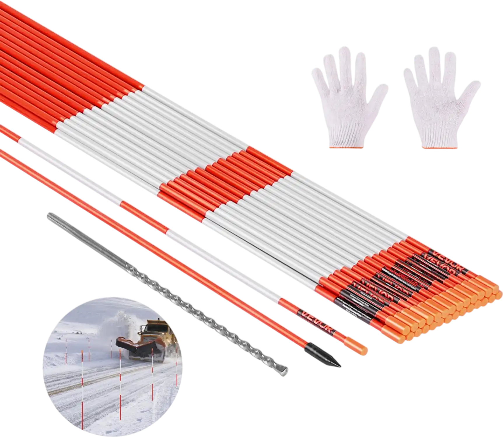 Vevor Driveway Markers 200-Pc 48