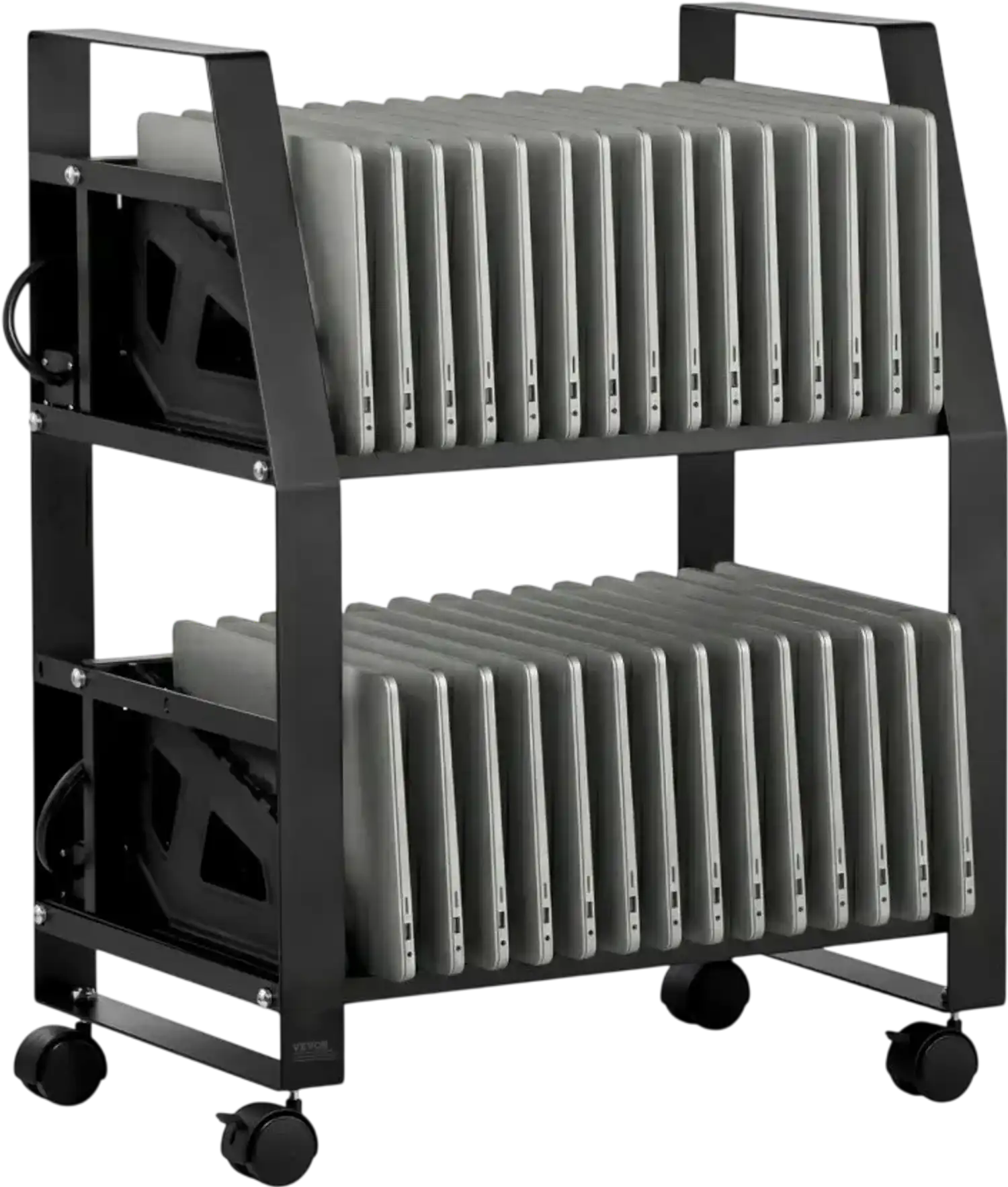 Vevor Laptop Charging Cart 32-Device Mobile Open Charging Station with Wheels New