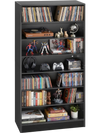 VEVOR Media Storage Cabinet, 7-Tier DVD Shelf Organizer, 27.56 x 11.81 x 55.12 in Multimedia Storage Organizer for CDs, DVDs, Books and Games, CD Shelf for Living Room, Home Office, Recording Room
