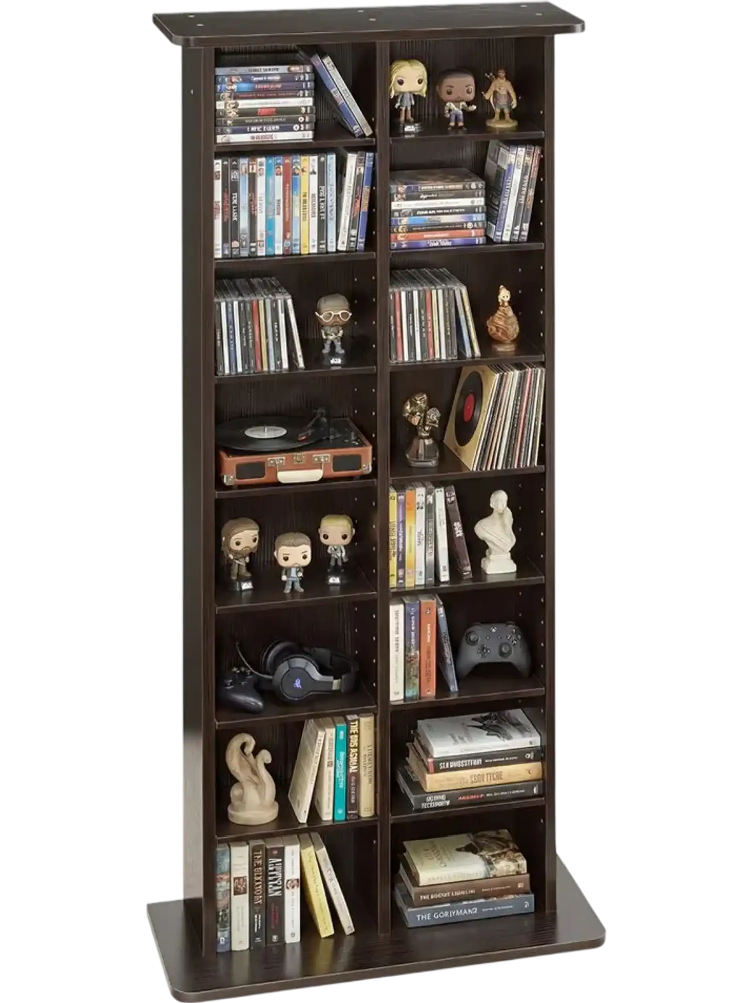 Vevor Media Storage Cabinet 8-Tier DVD Shelf Organizer 22.01