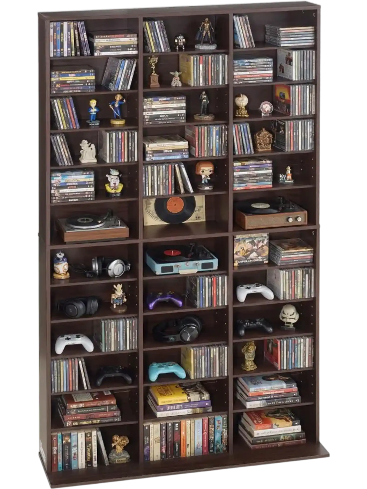 Vevor Media Storage Cabinet 12-Tier DVD Shelf Organizer New