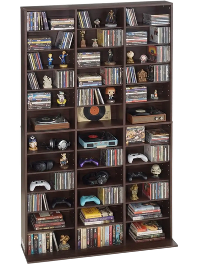 Vevor Media Storage Cabinet 12-Tier DVD Shelf Organizer New