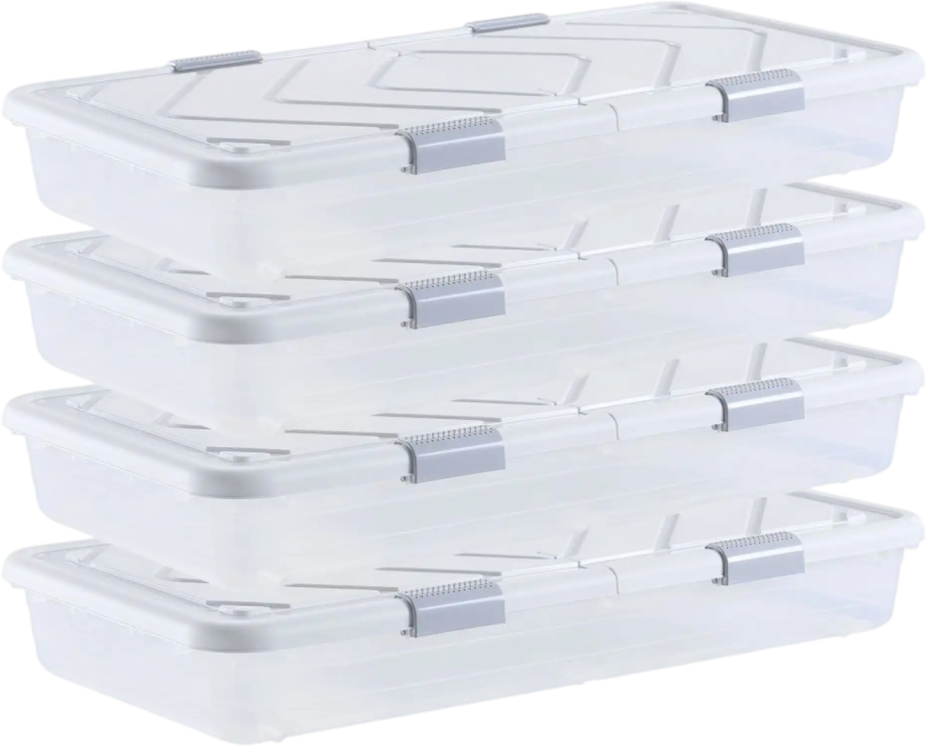 Vevor Underbed Storage Rolling Under Bed Containers 4 Pack New