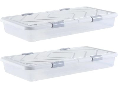 Vevor Under Bed Storage Rolling Shoe Organizer 2-Pack 39.8 x 20.1 x 5.9