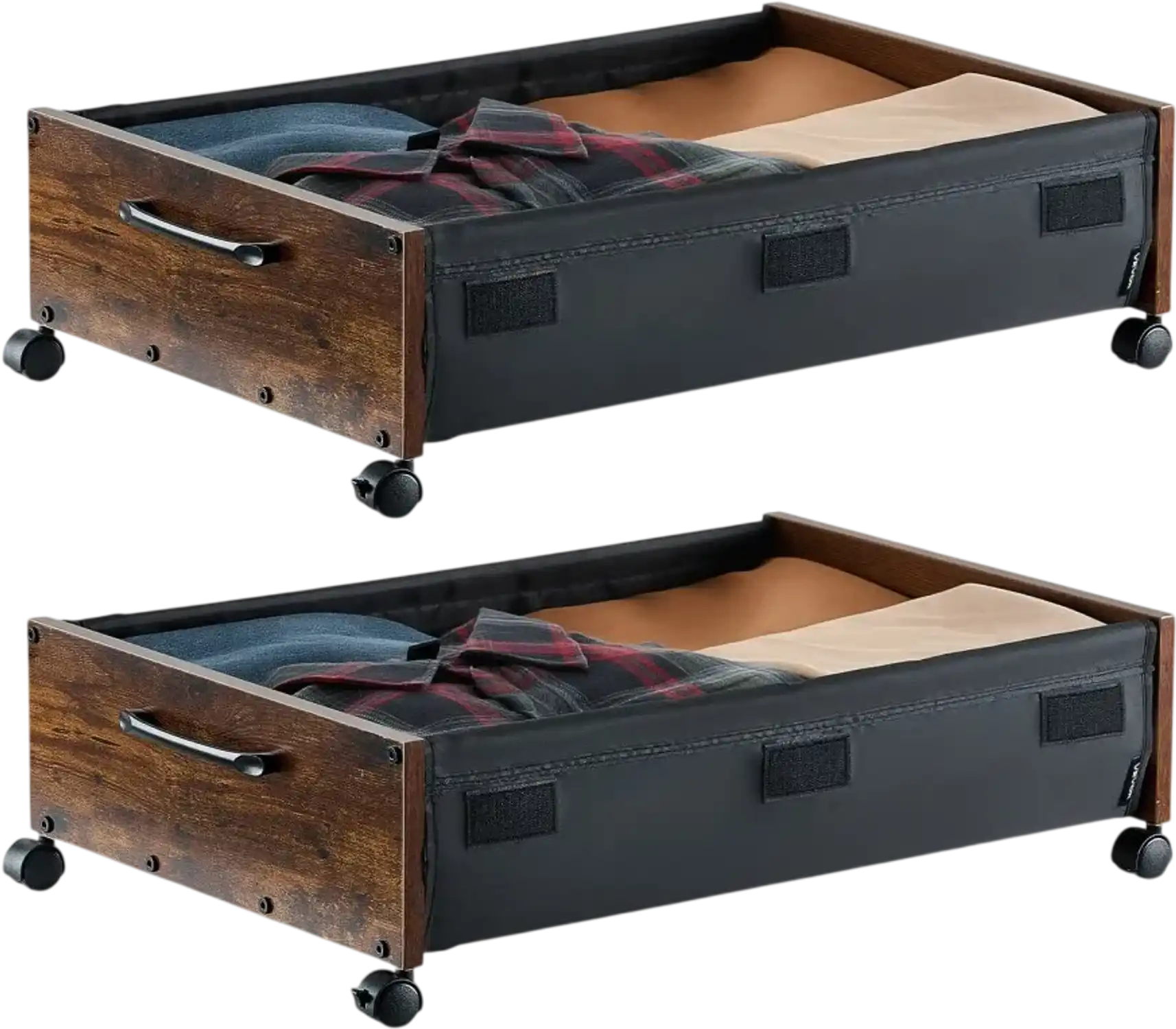 Vevor Under-Bed Storage Bins with Wheels 2-Pack New