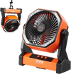 VEVOR Portable Fan Rechargeable 8 inch, Battery Powered Fan with LED Lantern, 4 Speeds Adjustable Portable Small Table Fan Personal, USB Battery Operated Fans for Travel Bedroom Home Camping Office
