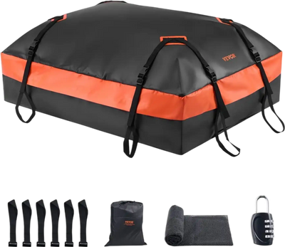Vevor Roof Cargo Bag 21 Cu. Ft. Waterproof 840D PVC Car Rooftop Carrier New