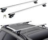 VEVOR Roof Rack Cross Bars, Aluminum Roof Rack Crossbars, Fit Raised Side Rail with Gap, 200 lbs Load Capacity, Adjustable Crossbars with Locks, for SUVs, Sedans, and Vans