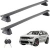 VEVOR Roof Rack Cross Bars, Fits Jeep Grand Cherokee 2011-2021 (With Grooved Side Rails), 200 LBS Capacity, Lockable Heavy Duty Aluminum Crossbar Racks Roof Rail Rooftop Luggage Canoe
