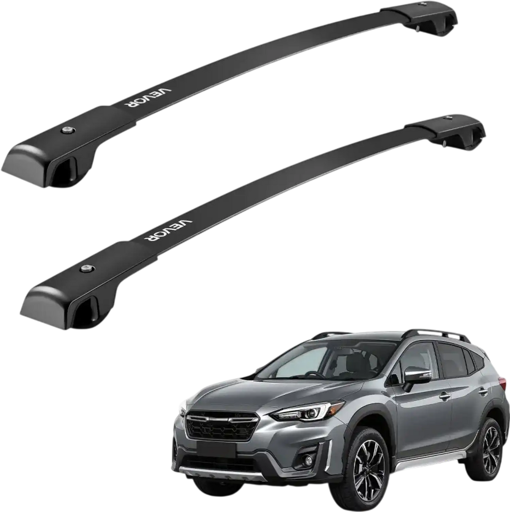 VEVOR Roof Rack Cross Bars, 200 LBS Load Capacity, Compatible with Subaru Crosstrek 2018-2024, Heavy Duty Aluminum Crossbar Racks, Roof Rail Rooftop Cargo Bar for Kayak, Bike, Luggage, Snowboard