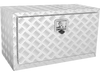 VEVOR Underbody Truck Box, 30"×14"×16" Pickup Storage Box, Heavy Duty Aluminum Diamond Plate Tool Box with Lock and Keys, Waterproof Trailer Storage Box with T-Handle Latch for Truck, Van, Trailer
