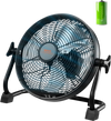 VEVOR 10 inch Rechargeable Battery Operated Camping Floor, High Velocity Portable Outdoor Fan with Metal Frame, Copper Brushless Motor, 360-degree Manual Rotation,for Fishing,Traveling, Picnicking