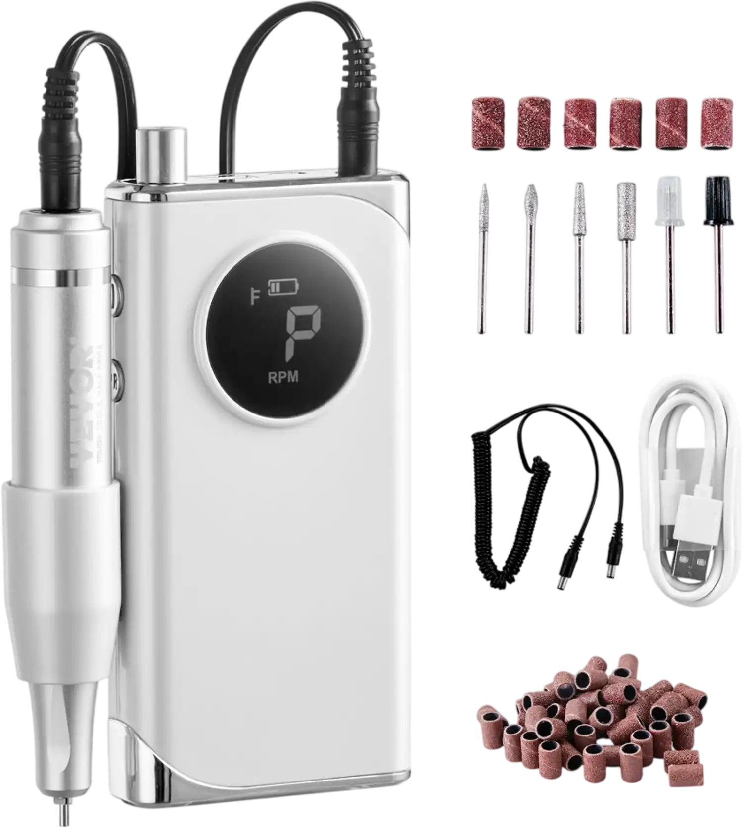 Vevor Nail Drill Cordless Rechargeable 40,000 RPM E-File Machine New