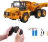 VEVOR RC Dump Truck Toy, 11-Channel 1:16 Scale, Remote Control Dump Truck RC Construction Vehicle Truck Toy with Metal Cabin & Light, 2 Rechargeable Batteries for Toddlers Kids Boys and Girls Age 8+
