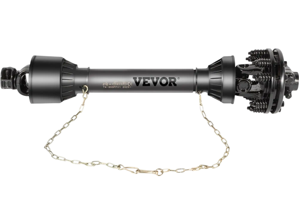 VEVOR PTO Shaft, 1-3/8\" PTO Drive Shaft, 6 Spline Both Ends PTO Driveline Shaft, Series 5 Tractor PTO Shaft, 43\"-57\" Brush Hog PTO Shaft, Black PTO Shaft with Slip Clutch for Bush Hog/Finish Mower