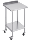 VEVOR 24 x 24 x 40 Inch Stainless Steel Work Table, Commercial Food Prep Worktable with Casters, Heavy Duty Prep Worktable, Metal Work Table with Adjustable Height for Restaurant, Home and Hotel