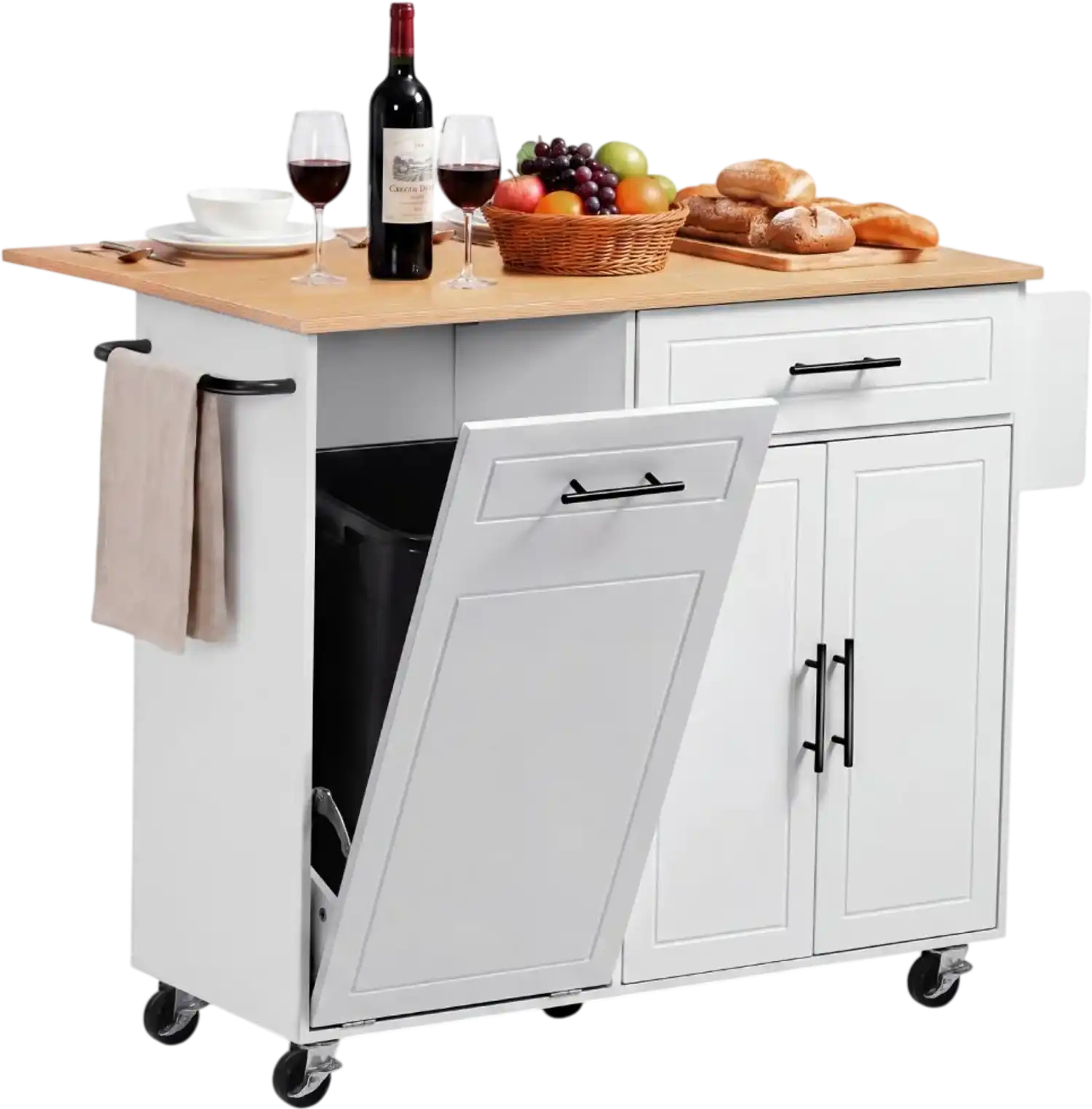 Vevor Kitchen Island Cart with Storage 46.06