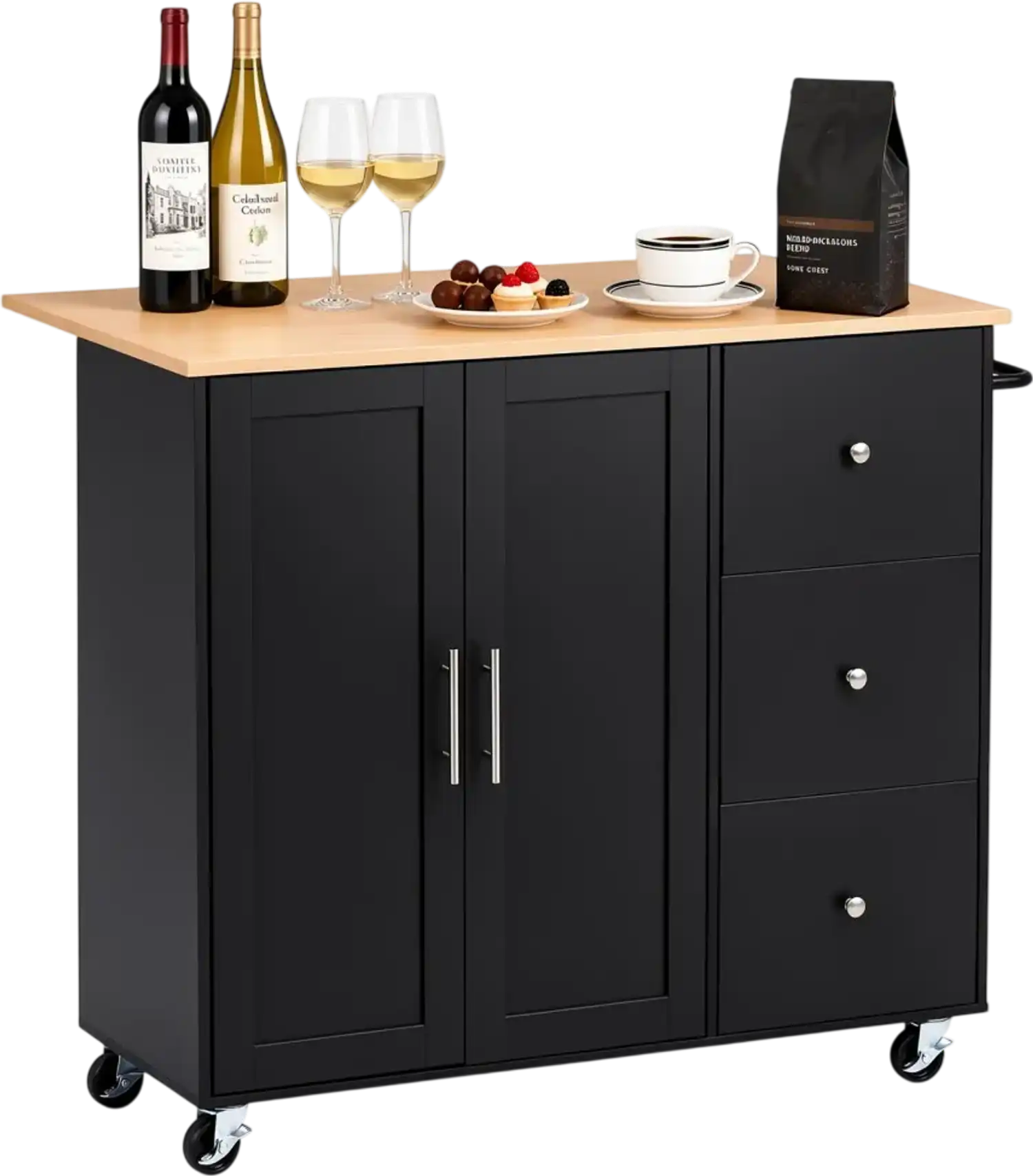 Vevor Kitchen Island Cart with Storage 42.4
