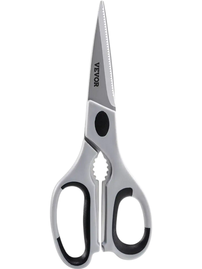 Vevor Kitchen Scissors Stainless Steel Kitchen Shears with Protective Sheath Gray New