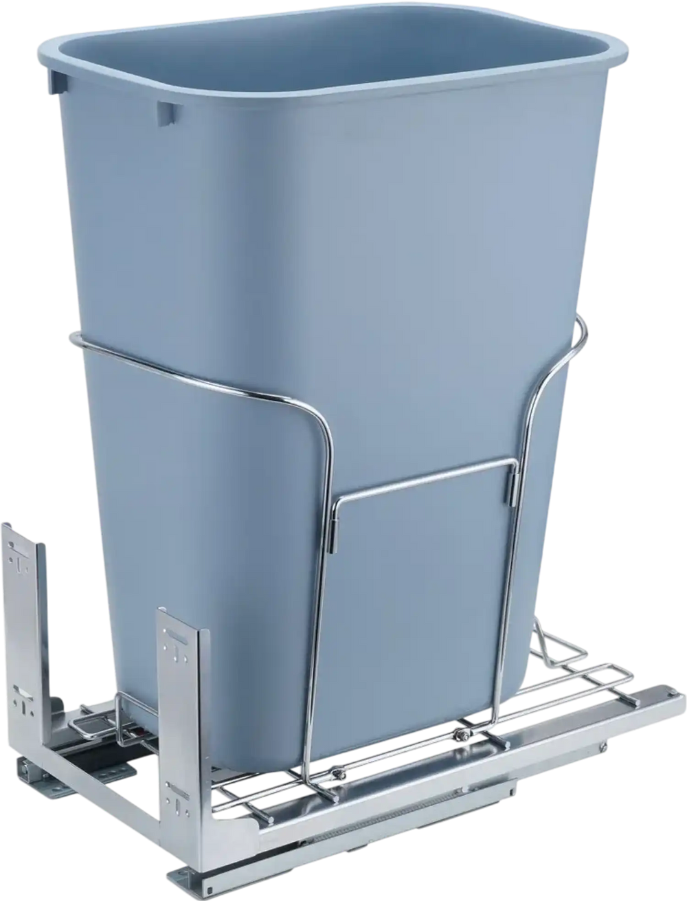 VEVOR Pull-Out Trash Can, 35L Single Bin, Under Mount Kitchen Waste Container with Slide, Handle and Door Mounting Kit, 110 lbs Load Capacity Heavy Duty Garbage Recycling Bin for Kitchen Cabinet, Sink