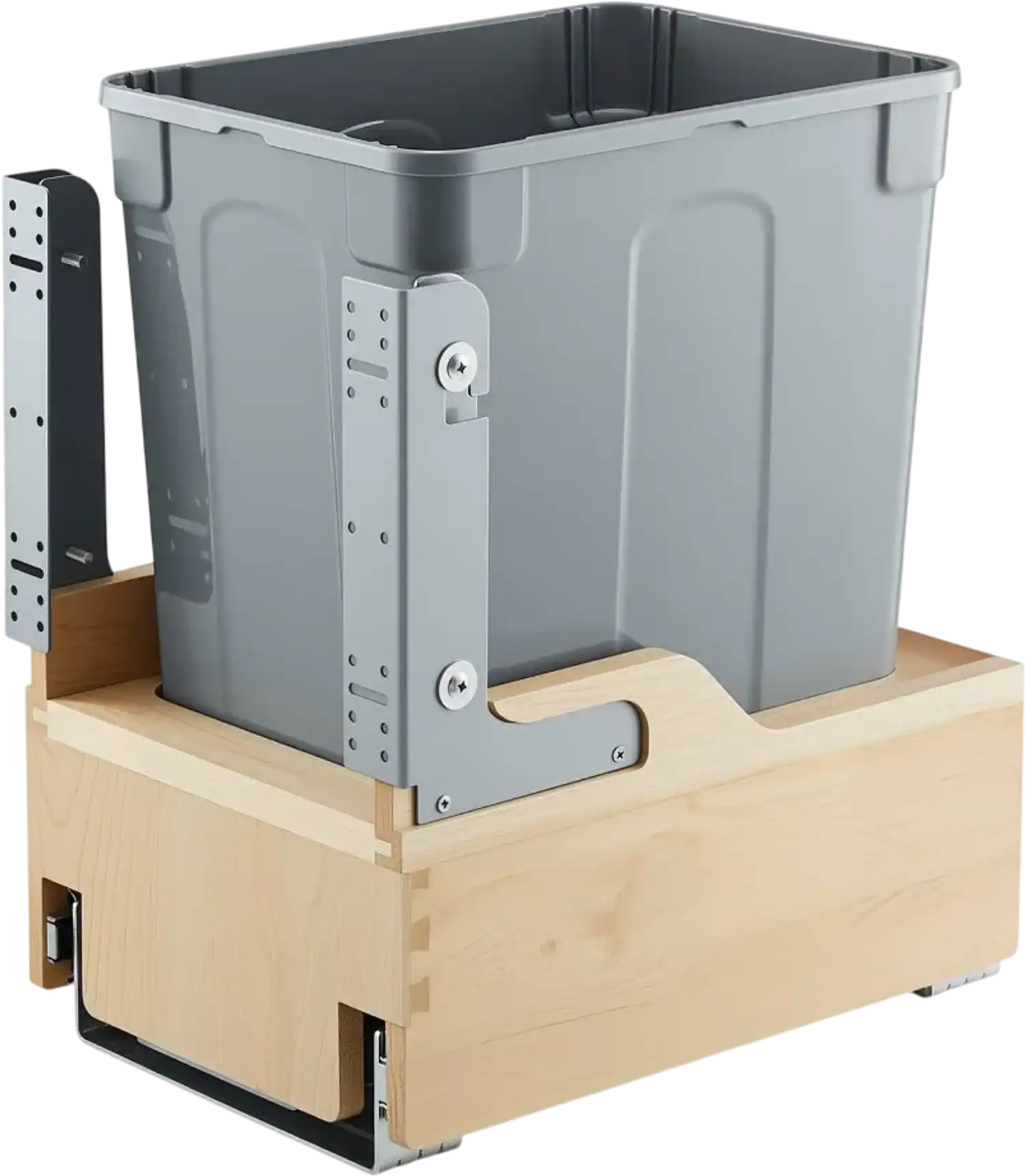 Vevor Pull Out Trash Can 35 Qt Under Cabinet Soft-Close Waste Container New