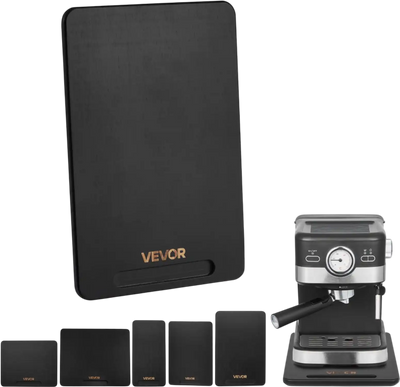 VEVOR Appliance Slider, Small 14 x 9.5-inch, Rolling Sliding Tray with Silent Rubber Wheels & Hollow Handle, Easy to Clean, Appliance Rolling Tray for Coffee Maker, Kitchen Countertop, Black