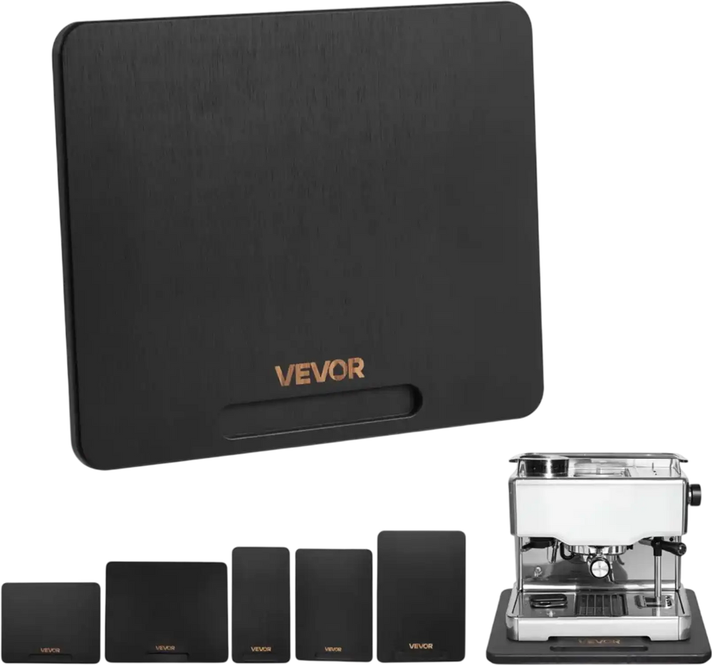 VEVOR Appliance Slider, Small 10.5 x 13-inch, Rolling Sliding Tray with Silent Rubber Wheels & Hollow Handle, Easy to Clean, Appliance Rolling Tray for Coffee Maker, Kitchen Countertop, Black