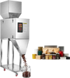 VEVOR Powder Filling Machine, 20-5000g (0.04-11.02lbs) Automatic Particle Dispenser, Stainless Steel, Smart Weighing Dispensing Filler w/ Foot Pedal, for Coffee Beans, Grains, Tea, Spices, Silver