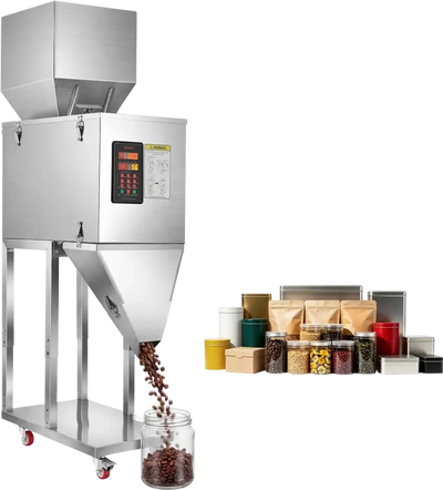 Vevor Powder Filling Machine Automatic Particle Dispenser Smart Weighing Dispensing Filler 20-5000g Silver New