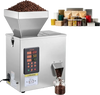 VEVOR Powder Filling Machine, 3-200g (0.01-0.44 lbs) Automatic Particle Dispenser, High Accuracy, Stainless Steel, Intelligent Weighing Dispensing Filler for Coffee Beans, Grains, Tea, Spices, Silver