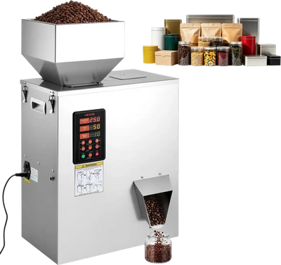 Vevor Powder Filling Machine Automatic Particle Dispenser 10-500g Stainless Steel New