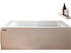 VEVOR Alcove Bathtub, 54" x 30" Contemporary Alcove Acrylic Bathtub, Soaking Bath Tub with Right Hand Drain and Overflow Hole, Large Rectangular Deep Soak Tub for Bathroom with Integral Flange, White