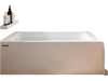 VEVOR Alcove Bathtub, 60" x 30" Contemporary Alcove Acrylic Bathtub, Soaking Bath Tub with Left Hand Drain and Overflow Hole, Large Rectangular Deep Soak Tub for Bathroom with Integral Flange, White
