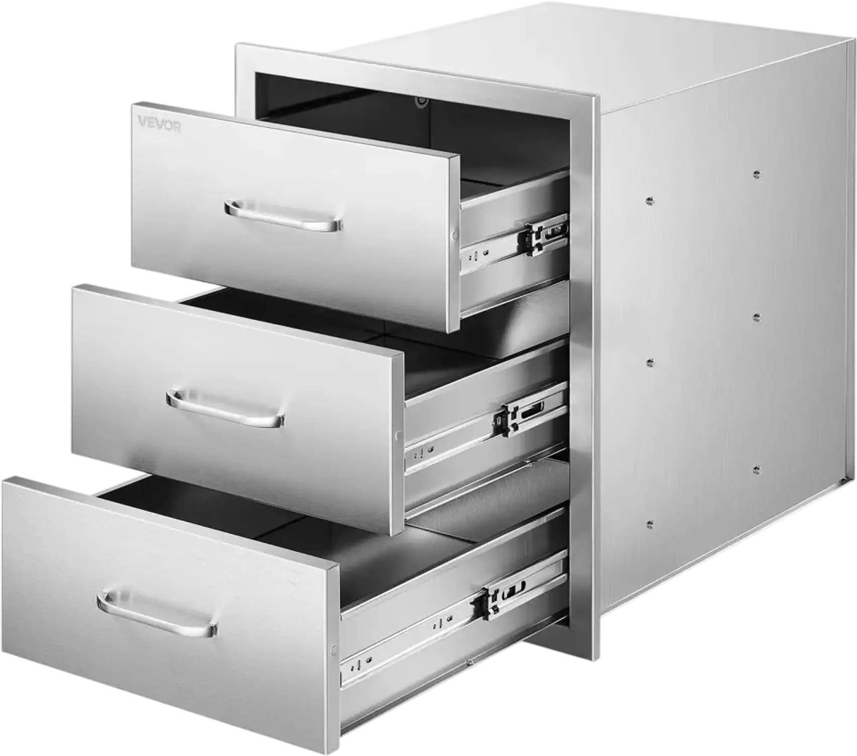 Vevor Outdoor Kitchen Drawers Triple-Access Stainless Steel Modular Drawer Cabinet New