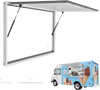VEVOR Concession Window 48x36 in Aluminum Alloy Frame Service Window, for Food Truck, Up to 85 Degrees Stand Serving Windows with Awning Door and Drag Hook, Rainwater Resistant for Concession Trailer