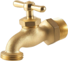 VEVOR Hose Bibb, 3/4" MIP x 3/4" MHT Connection, Multi-Turn Garden Valve, Heavy Duty Brass Hose Bib, Outdoor Water Faucet Spigot, Brass Plumbing Fitting, Compatible with Copper, Galvanized Pipes