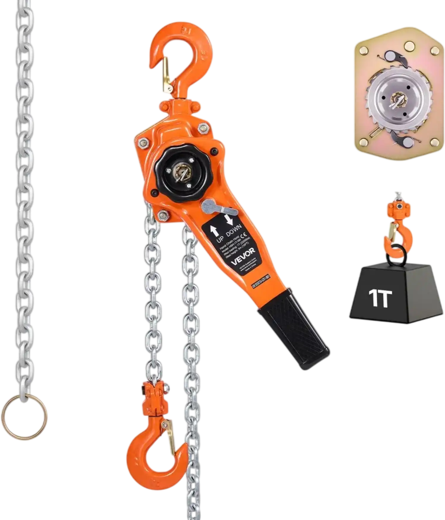 Vevor Manual Lever Chain Hoist 1T 2200 lbs 10' Lift New