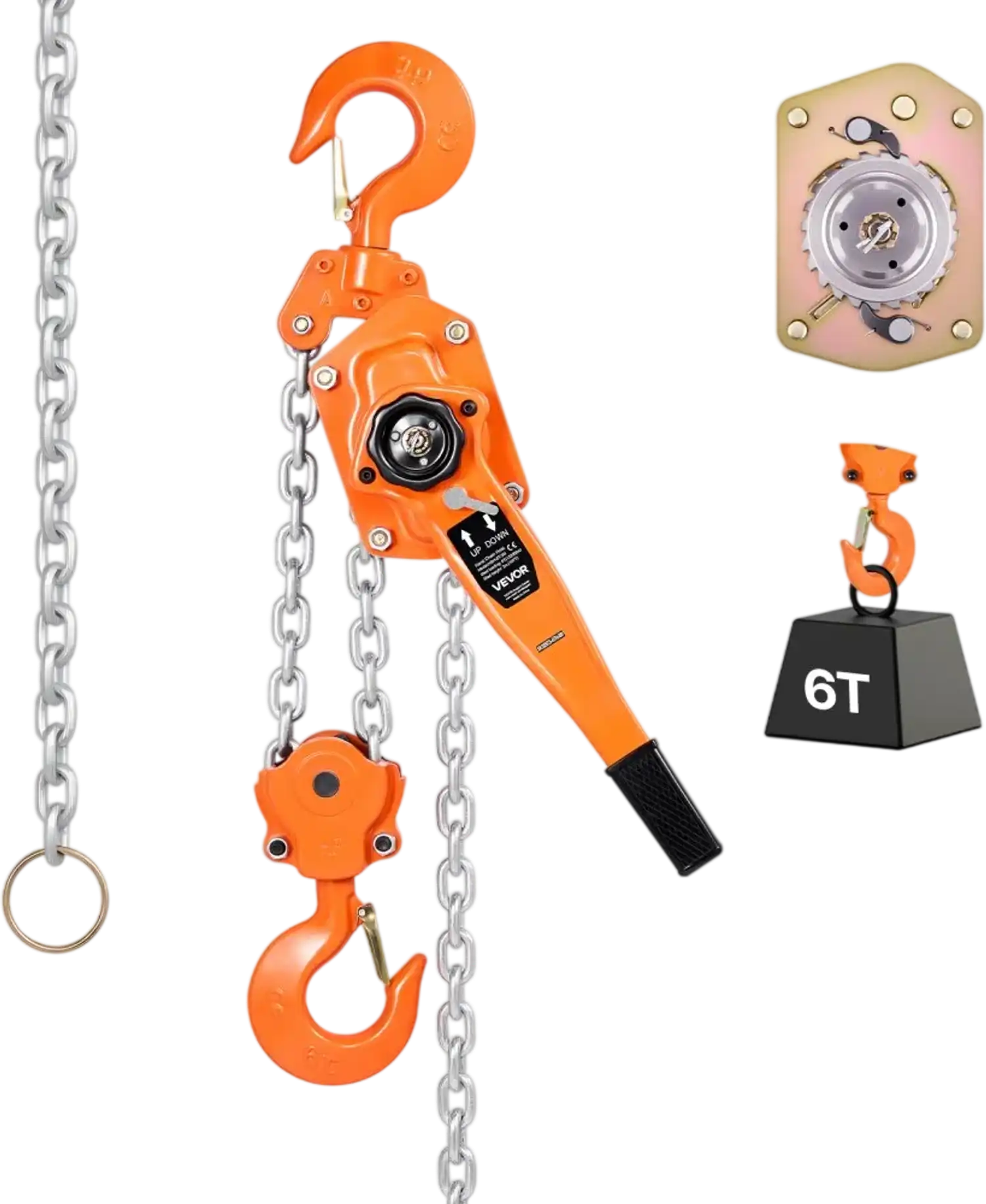 Vevor Manual Lever Chain Hoist 6T 10' G80 Alloy Steel Come Along New