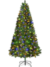 VEVOR Christmas Tree, 6ft Prelit Artificial Xmas Tree, Full Holiday Decor Trees with 330 Colorful LED Lights, 11 Lighting Modes, 1250 Branch Tips & Sturdy Metal Base for Home Party Office Decoration