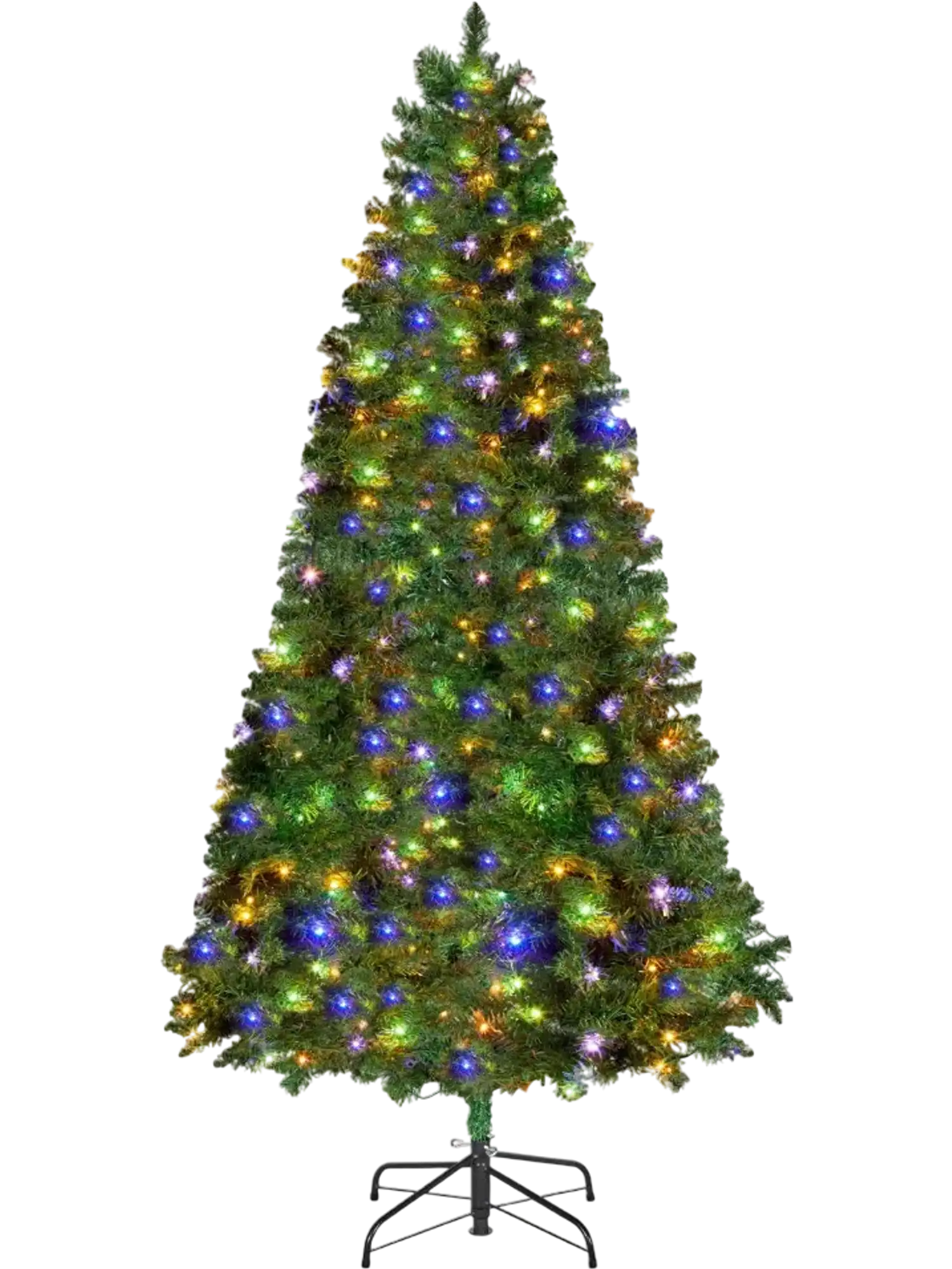Vevor Christmas Tree 7.2' Pre-Lit Artificial Xmas Tree with 470 Colorful LED Lights New