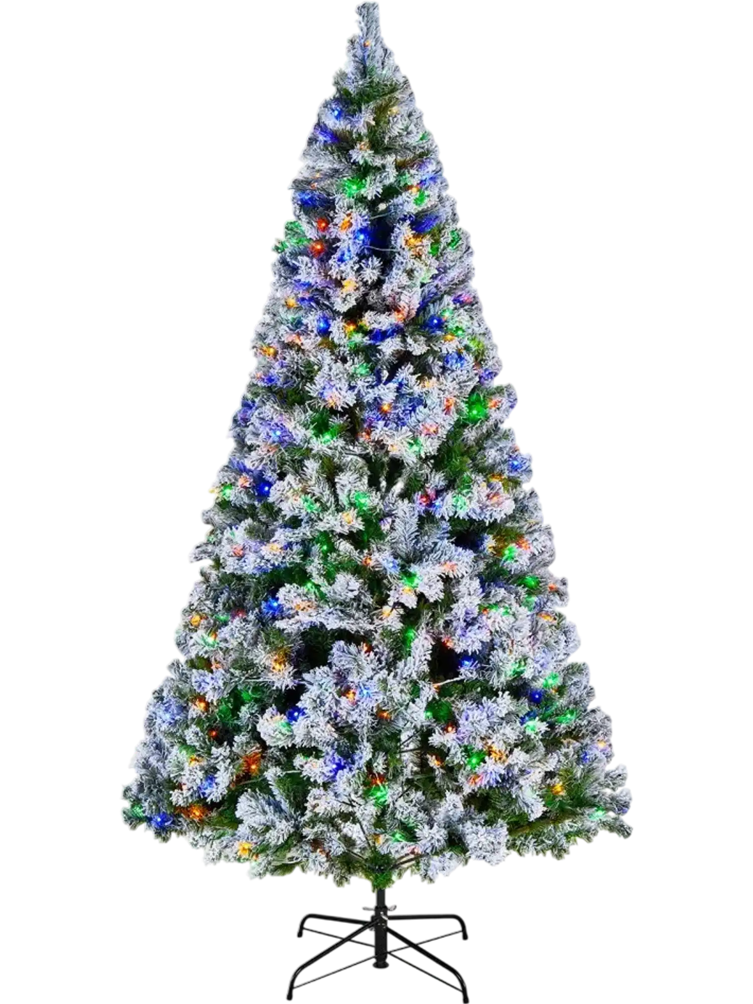 Vevor Christmas Tree 7.2' Prelit Flocked Artificial with 470 LED Lights New