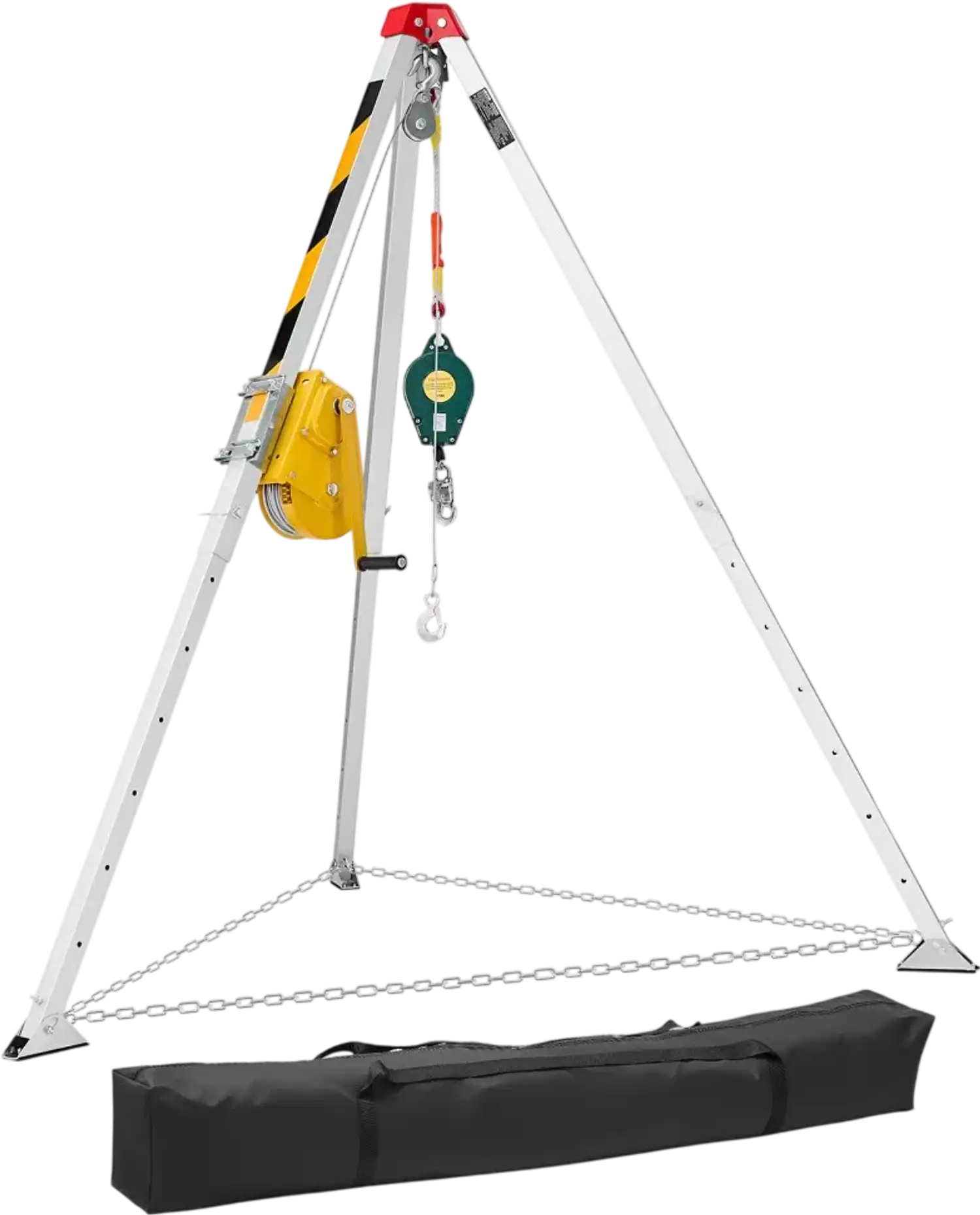 Vevor Rescue Tripod Confined Space Kit with 1800 lbs Winch and 65' Cable New