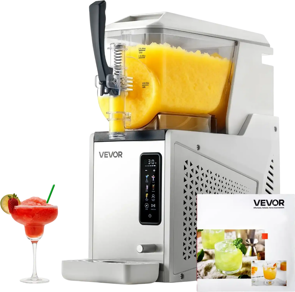 VEVOR Slushie Machine, 3L/100oz No Ice Needed Slushy Machine for Home, Frozen Drink Maker with Single Tank, Margarita Machine with Self-Cleaning, for Frozen Margaritas, Frappés, Milkshake & More