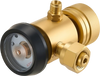 VEVOR CGA200 Acetylene Regulator for Small MC Tanks, AR-MC Air Acetylene Regulator Gauge with 3/8"-24 LH Outlet Connection, Heavy-Duty Brass Body for Welding Brazing Applications
